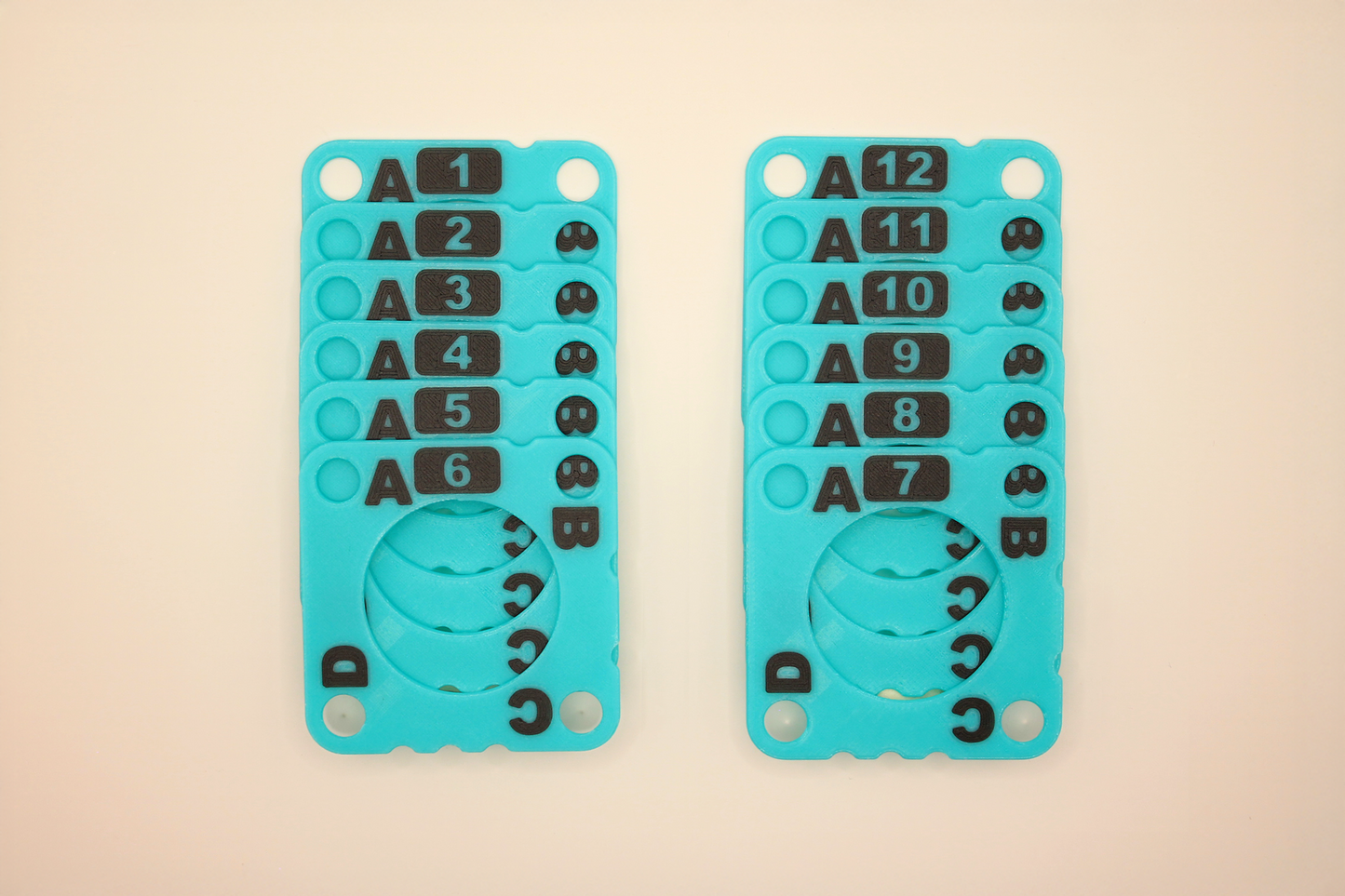 Lot cartes plastiques pour métier à tisser aux tablettes | Gamme INITIATION