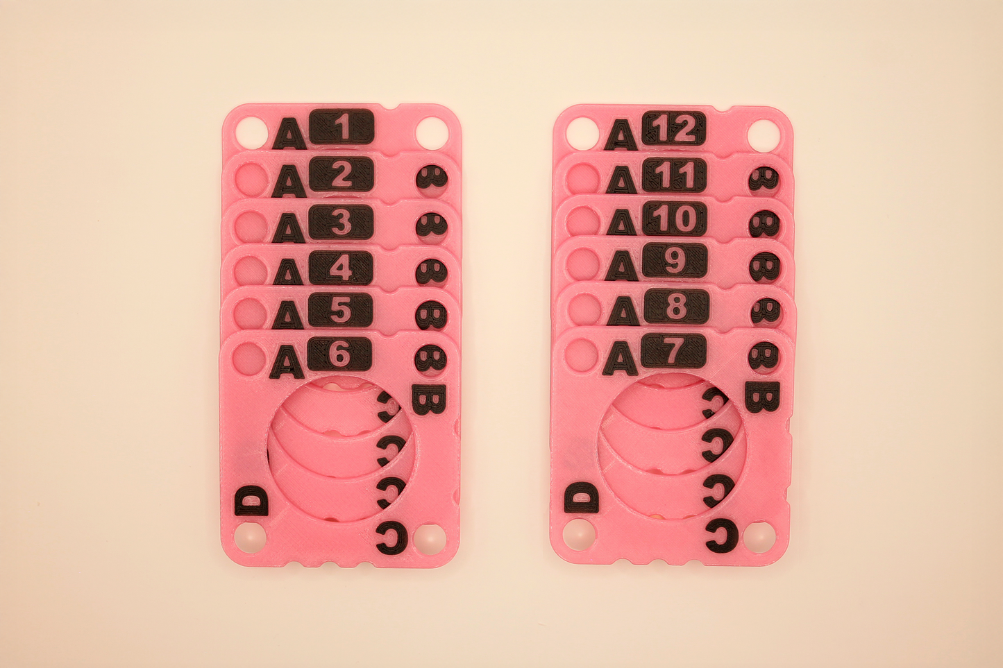 Lot cartes plastiques pour métier à tisser aux tablettes | Gamme INITIATION